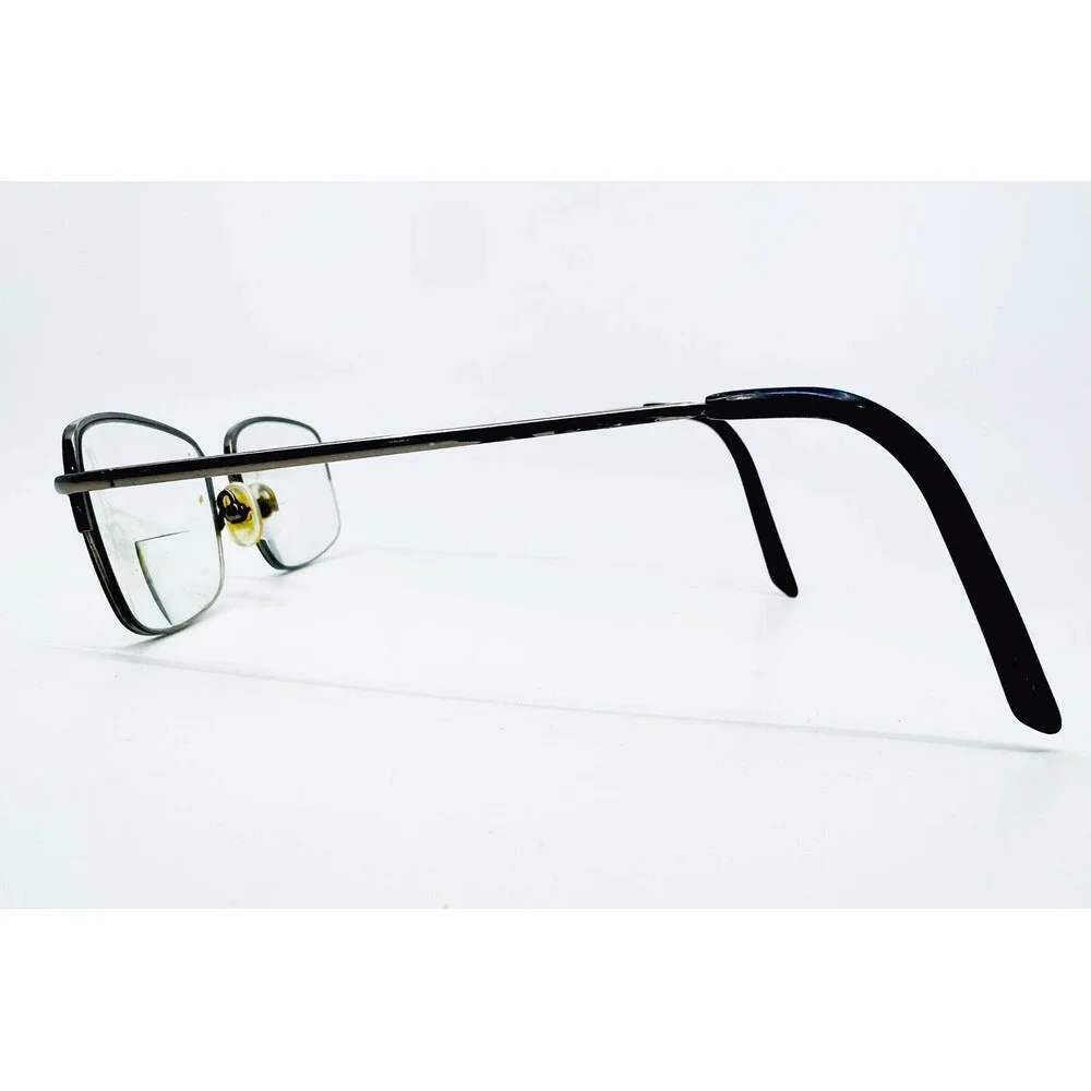 Saki Eyeglasses Mens Gunmetal Handmade MOD 312 Metal Rectangle 55/18/145